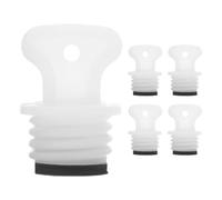 Ciieeo 5pcs Hot Water Bottle Replacement Caps with Rubber Leakproof Seal, 21mm Screw Stoppers for Warm Water Bags, Easy to Store and Tight Seal, Suitable for Home and Office Use