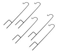 Ciieeo 5pcs Iron Shepherds Hooks for Outdoor Hanging Decorations and Bird Feeders, Vintage Style with Sturdy and Solid Construction, for House and Courtyard Gardening