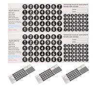 Ciieeo 5pcs Pan Flute Stickers - 18/16 Tubes Pan Pipes Decals - Finger Note Stickers for Flute Learning Instrument - Wind Instrument Charts