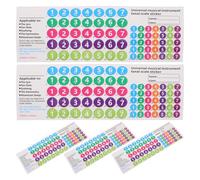 Ciieeo 5pcs Pan Flute Stickers - 18/16 Tubes Pan Pipes Decals - Note Stickers for Flute Learning Instrument - Wind Instrument Charts