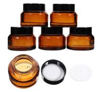 Ciieeo 5pcs Refillable Travel Containers Empty Cream Containers 15g Glass Pp Space-saving Portable Simply Practical Design Handmade Craft Can Be Taken inside Backpacks Random Color