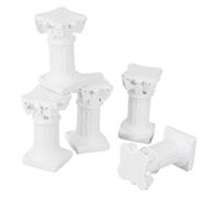 Ciieeo 5Pcs Roman Pillar Statues Resin Figurine Bases for Wedding Table Decorations Classic Nordic Candle Holders Elegant Home Decor Photo Props