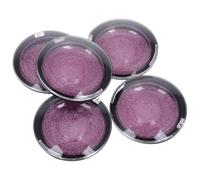 Ciieeo 5pcs Round Eyelash Storage Boxes with Lid and Black Base, Portable Acrylic False Lash Organizer Tray Case for Travel and Lash Packaging
