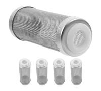 Ciieeo 5pcs Stainless Steel Aquarium Fish Tank Strainer with Fine Mesh Intake Cover, Particle Filtration and Inflow Pipe Guard, Prevents Small Aquatic Creatures being Sucked, Suitable