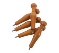 Ciieeo 5pcs Wooden Coat Peg Hooks for Standing Coat Tree with Curved Safe Design and Heavy-Duty Load Capacity, Rustic Khaki Wood Hooks for Entryway and Hallway Hat Rack Accessories