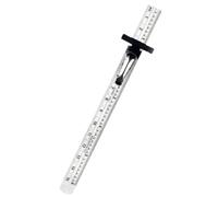 Ciieeo 6 Inch Stainless Steel Pocket Ruler with Clip, Metal Measuring Gauge for Sewing and Engineering, Portable 15Cm Steel Straight Ruler for Travel and Crafts