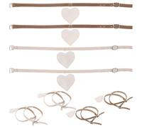 Ciieeo 6 Pairs Adjustable High Heels Shoelaces with Buckle, Suede Ankle Shoe Straps Anti-slip Bands for Women’s High Heel Pumps, Detachable Invisible Shoe Belts for Secure Fit