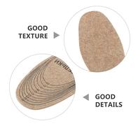 Ciieeo 6 Pairs Khaki Felt Cuttable Insoles for Men Women, Thick Wool Felt Shoe Inserts with Shock Absorption and Warm Cushioning, Winter Boot Inner Soles for Cold Weather Comfort