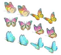 Ciieeo 6 Pairs Magnetic Butterfly Screen Window Stickers Collision Decals for Home and Office Double Sided Decorative Bird Protection Clings for Doors and Windows