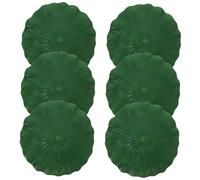 Ciieeo 6 Pcs Aquarium Decorations Plants Green Artificial Pond Plants Tank Decor Artificial Water Lilies Pads Garden Aquarium Lily Pads for Ponds -leaf