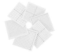 Ciieeo 6 Pcs Graph Paper Adhesive Memo Pads 3.5 X 3.5 Inch Grid Notepads with Reminder Function and Variety Use for Workspace and Office