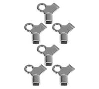 Ciieeo 6 Pcs Mm Square Radiator Bleed Key Zinc Alloy Metal Radiator Valve Tool with Internal Square Design and Single Small Hole for Home Heating System Exhaust Application