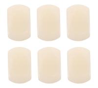 Ciieeo 6 Pieces Cream White Resin Guitar Tuning Pegs Set with Square Knobs, Replacement Tuner Keys for Acoustic Classical Electric Guitars and Ukulele, Sturdy Musical Instrument Parts