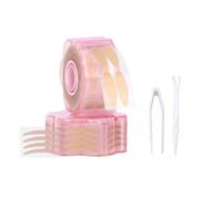 Ciieeo 600 Pieces Double Eyelid Tape Traceless Invisible Eyelid Tape Fiber Material Comfortable to Stick Suitable for Most Skin Type with Fork Tweezer for Home Use