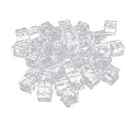 Ciieeo 60pcs Acrylic Fake Ice Cubes Realistic Irregular Square Shapes Reusable for Photography Props Crafts Vase Fillers