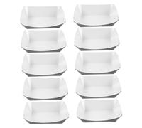 Ciieeo 60pcs Disposable Paper Taco Serving Boats Rustic Kraft Snack Plates for Hot Dogs Fries Tacos BBQ Popcorn for Parties Picnics Weddings and Celebrations Black Food Trays