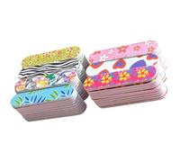 Ciieeo 60pcs Mini 9cm Double-Sided Nail Files Nail Buffers Eva Sponge Polishing Files for Fingernails Manicure and Pedicure Tools Mixed Colors for Expert Use Random Color