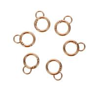 Ciieeo 6pcs Alloy Gourd Design Snap Hooks Spring Trigger, Round Key Ring Clasps Swivel Clips for Bag Straps, DIY Craft Hardware Accessories for Suitcase and Keychain Use