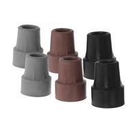 Ciieeo 6pcs Anti-Slip Rubber Crutch Tips 19mm Diameter Enhanced Walking Comfort Weather Resistant for Canes and Walking Sticks Indoor and Terrains