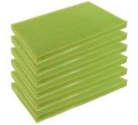 Ciieeo 6pcs Aquarium Filter Sponge Pads - Thickened Biochemical Filter Media for Fish Tank and Pond - Green Large Sponge Sheets for Small Aquarium Filtration and Water Purification