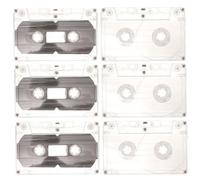 Ciieeo 6pcs Blank Vintage Cassette Tapes for DIY Cassette Decor, Plastic Material with Wear and Break Resistance, for Living Room or Study Decoration