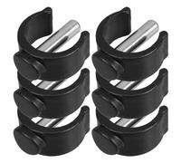 Ciieeo 6pcs C Shaped Walker Clamp Buckle Clips for Adjustable Canes and Folding Crutches, Abs Steel Material with Stable Connection and Quick Installation, for Wheelchair and Walking