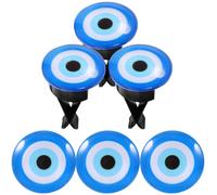 Ciieeo 6pcs Car Vent Diffuser Clips Evil Eye Aroma Air Freshener Glass Decorative Clips Long-term Use Resistant to Fading Stylish Accessories for Office and Bathroom