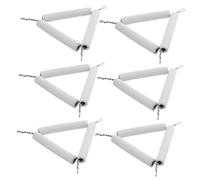 Ciieeo 6pcs Ceramic Crucible Triangle Stand Lab Triangular Holder Stable Heating Support for Middle and High School Chemistry Experiments Essential Clay Crucible Holder