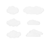 Ciieeo 6pcs Cloud Shape Clothing Appliques Self-Adhesive Embroidered Patches for Garment Repairing Decorative Embellishments for Clothes Bags and Accessories