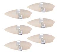 Ciieeo 6pcs Cuttlebone Chew for Birds and Small Pets with Metal Clip, Natural Calcium Supplement, 10-12cm Parrot and Hamster Bite Molars Set