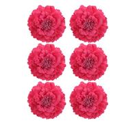 Ciieeo 6pcs Faux Flower Hair Clips with Lifelike Floral Details and High Simulation Craft, 4 Inch Large Peony Hairpins in Cloth and Metal for Beach Hair Accessories and Daily Occasions