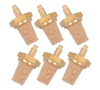 Ciieeo 6pcs Fog Machine Filter Brass Air Pneumatic Muffler Silencer with Copper Material Easy Installation Filtration for Stage and Different Stage Setups Smoke Generator Accessories