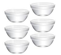 Ciieeo 6pcs Glass Dessert Bowl Pudding Mold for Jelly and Cake Storage | Simple Classic Design, Easy Demolding and Cleanup, for Fruit Salads, Snack Portions, Coffee Shops