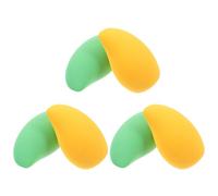 Ciieeo 6Pcs Mango-Shape Powder Puff Makeup Sponge Eggs, Supple Compact Sponge Pads for Thick Powder, Dry and Wet Use, Everyday Face Makeup Tools