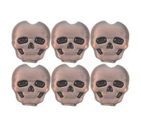 Ciieeo 6pcs Metal Skull Tuner Heads for Acoustic Electric Guitars Tuning Peg Buttons Polished Finish Easy Handle Replacement Knobs for Guitar String Pegs