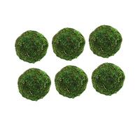 Ciieeo 6pcs Moss Ball Decorative Moss Ornaments Set for Garden and Living Spaces Small Green Foam No Watering Required Safe Mild Natural Feel Centerpiece Accessory