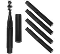 Ciieeo 6pcs Multi-functional Eyebrow Tool with Mascara Wand and Eyelash Applicator Brush, Lightweight Aluminum and Nylon Construction, Sl esign for Travel and Purse Use, Unique Shape