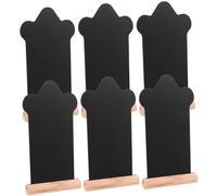 Ciieeo 6pcs Nordic Style Blackboard Mini Wood Chalkboard Signs Food Signs for Buffet Food Labels for Party Buffet Chalkboard Blackboard Message Writing Board Wooden