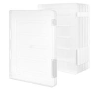 Ciieeo 6pcs Plastic File Storage Box for Office School Home Use as Document Holder Paper Organizer and Scrapbook Paper Storage