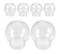 Ciieeo 6pcs Plastic Snow Globes for Crafts 300ml Kids Empty Clear Water Globe with Screw Off Cap DIY Plastic Snowglobe Cookie Candy Jar Small Display Dome Fillable Ornament Balls Decoration