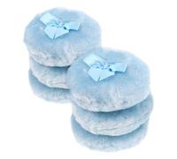 Ciieeo 6pcs Powder Puff Set Plush Soft Bow Shape Loose Powder Applicator for Gentle Skin Care and Even Distribution Suitable for Home and Outdoor Use