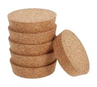 Ciieeo 6pcs Reusable Cork Seal Caps with Smooth round Shape, Unique Design Cork Stoppers for Hydroponic Planters and Glass Bottles, for Home and Wedding Use