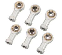 Ciieeo 6pcs Rod End Bearings with M8x1.25 Internal Reverse Thread, Fish Eye Ball Joint Connector Made of Chrome Steel, Easy Installation and High Temperature Resistance for Industrial Rod