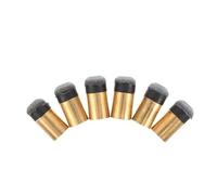 Ciieeo 6pcs Slip on Pool Cue Tips Replacement Kit for Snooker and Billiard Cues, Copper and Imitation Leather Material with Universal Compatibility and Stable Contact, for Home
