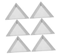 Ciieeo 6pcs Stainless Steel Weigh Boats Triangular Jewelry Scale Trays Precision Weighing Dishes for Liquid Powder Measurement Professional Lab Supplies