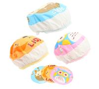 Ciieeo 6pcs Waterproof Cartoon Animal Shower Caps for Boys and, Reusable Elastic Bath Hats EVA Material, Cute Owl, Giraffe, Lion Design for Bathing
