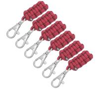 Ciieeo 6pcs Zipper Pull Replacement with Polyester and Nylon Paracord, Heavy Duty Iron Slider Tabs for Jackets and Bags, Reusable Design for Enhanced Bag Recognition during Traveling
