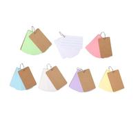 Ciieeo 7 Copies Portable Memo Cards with Assorted Colours, Easy to Write Paper Cards for Daily Life and Take Notes, Compact Alloy Design for Kinds of People Assorted Style