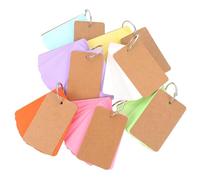 Ciieeo 7 Sets Blank Flash Cards English Words Cards Memo Book Classic Design Paper Sheets Organize Work Prioritize Travel Diaries for Families and English Learners Random Color