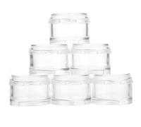 Ciieeo 7pcs Portable Round Pill Organizer Creative Dustproof Plastic Pill Box for Daily Travel and Festivals